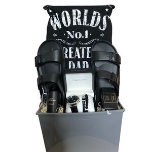 World's Greatest No.1 Dad Shirt All Occasion Gift Basket with 3-Piece Watch Set